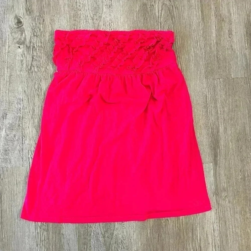 Womens Pink Strapless Swimsuit Coverup - XL